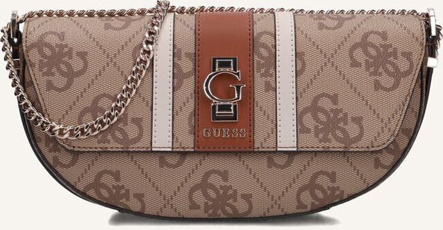 Bruine GUESS Schoudertas ERENIA CONVERTIBLE XBODY FLAP - large