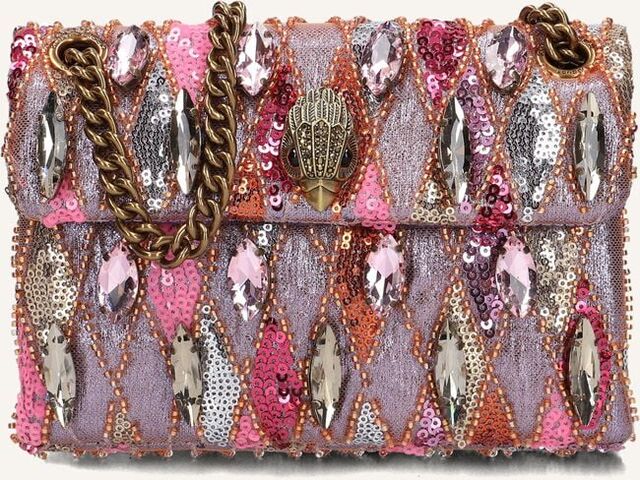 Roze KURT GEIGER LONDON Crossbodytassen SEQUIN MINI KENSINGTON - large