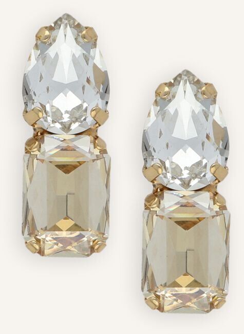 Gouden LOTT. GIOIELLI Oorbellen CE SW TEARDROP W/ RECTANGLE - large