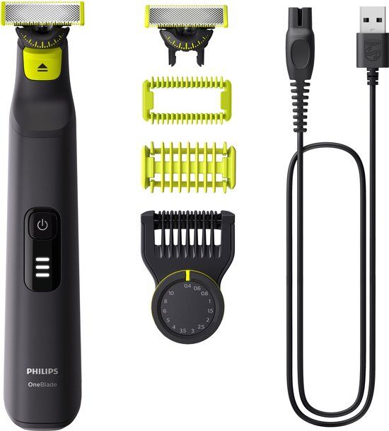 Philips OneBlade Pro 360 Face + Body - Zwart - Trimmer, scheerapparaat en styler in 1 - Mannen - QP6542/15