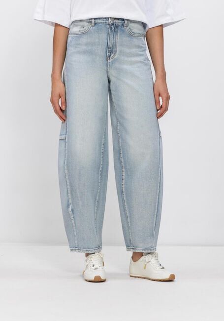 Lichtblauwe OBJECT Wijde broek OBJMOJI ELSA MW SUPER BAREL  JEANS REP - large