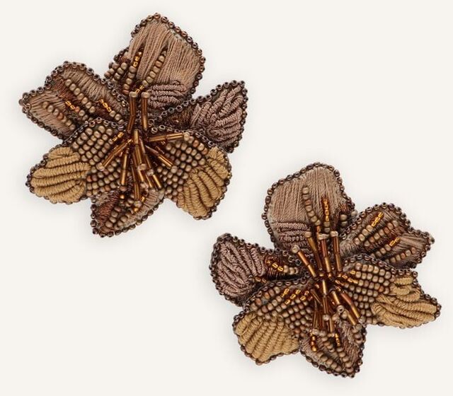 Bruine PAULIE POCKET Oorbellen BO BLOSSOM EARRINGS - large