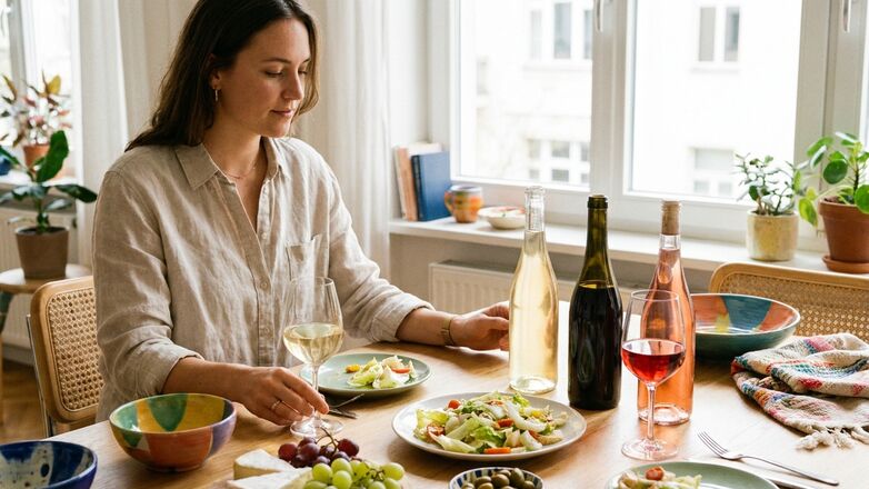Deze combinaties werken goed met alcoholvrije witte, rode of rosé wijn