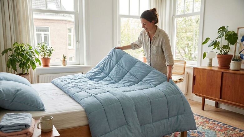 Zo maak je je bed sneller op met een wasbaar dekbed
