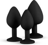 EasyToys Siliconen Buttplug Set met Diamantjes