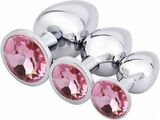 
  
Metalen Buttplug Set 3 delig Roze 