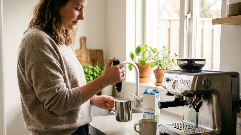 Het verschil tussen een elektrische melkopschuimer en stoompijpje