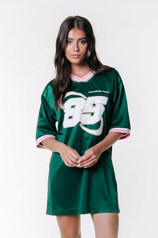 Colourful Rebel Liva Football Tee Dress SS - L