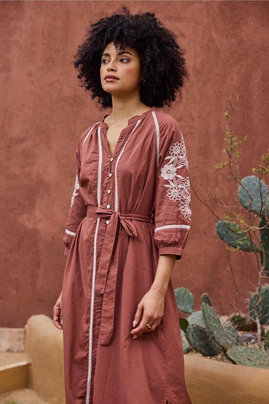DIDI Dames Dress Dion Rust red maat 48