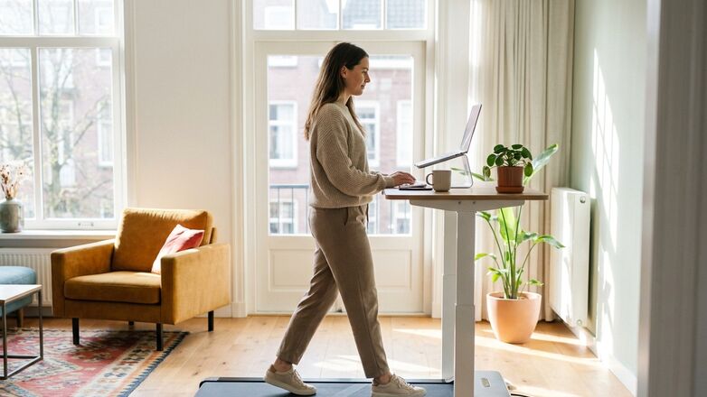 Zo bouw je wandelen tijdens het werken rustig op