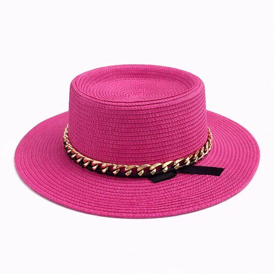 HS Hoed - Roze - Met Ceintuur en Lint