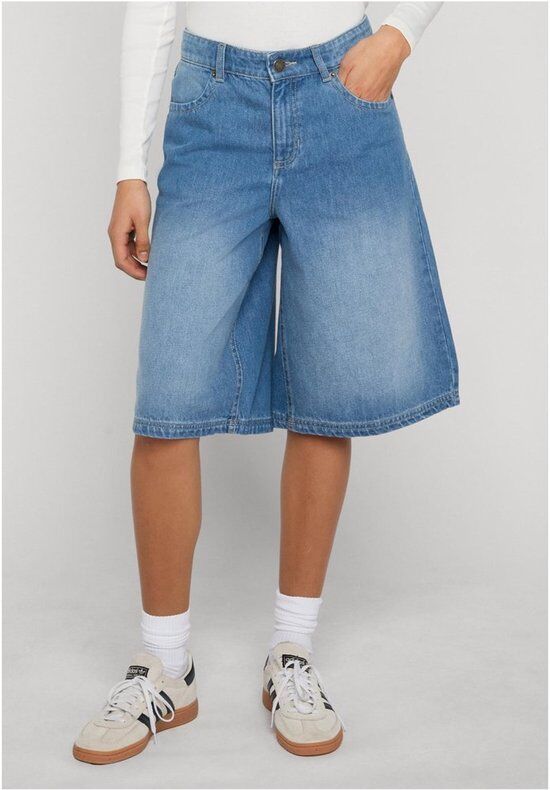 Urban Classics Ladies Denim Bermuda Dames Shorts - blauw - 29