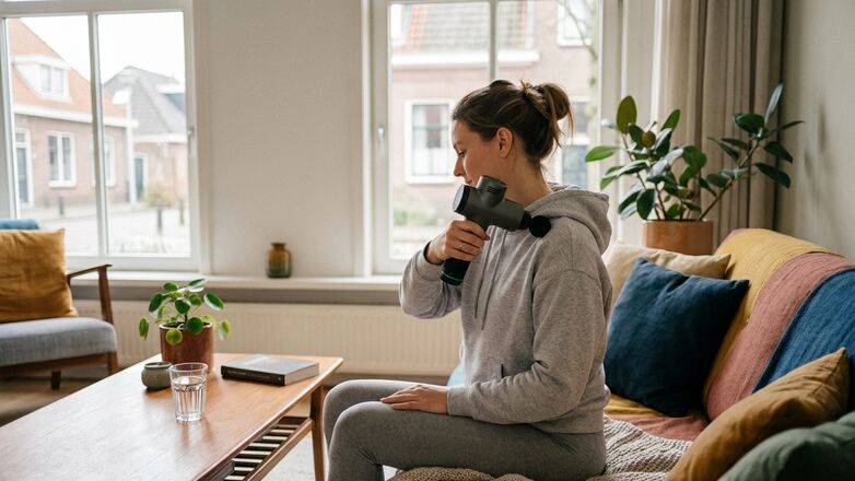 Hoe gebruik je een massage gun na sporten of een lange werkdag?