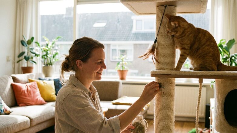 Zo maak je een krabpaal aantrekkelijker voor je kat