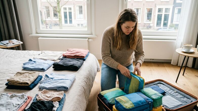 Hoe gebruik je packing cubes in je koffer?