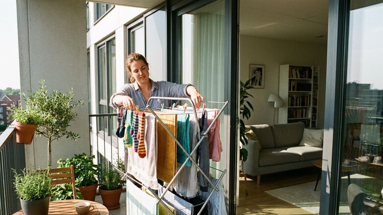 Welk wasrek past bij een klein huis of balkon?