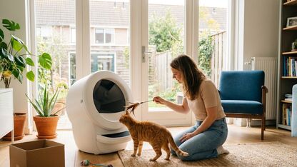 Zo laat je je kat wennen aan een automatische kattenbak