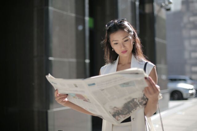krant lezen
