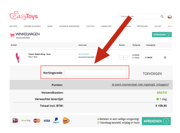 Easytoys kortingscode gebruiken