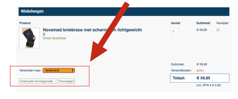 kortingscode gebruiken