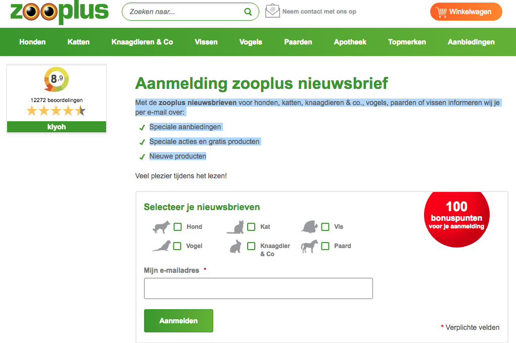 Zooplus kortingscode