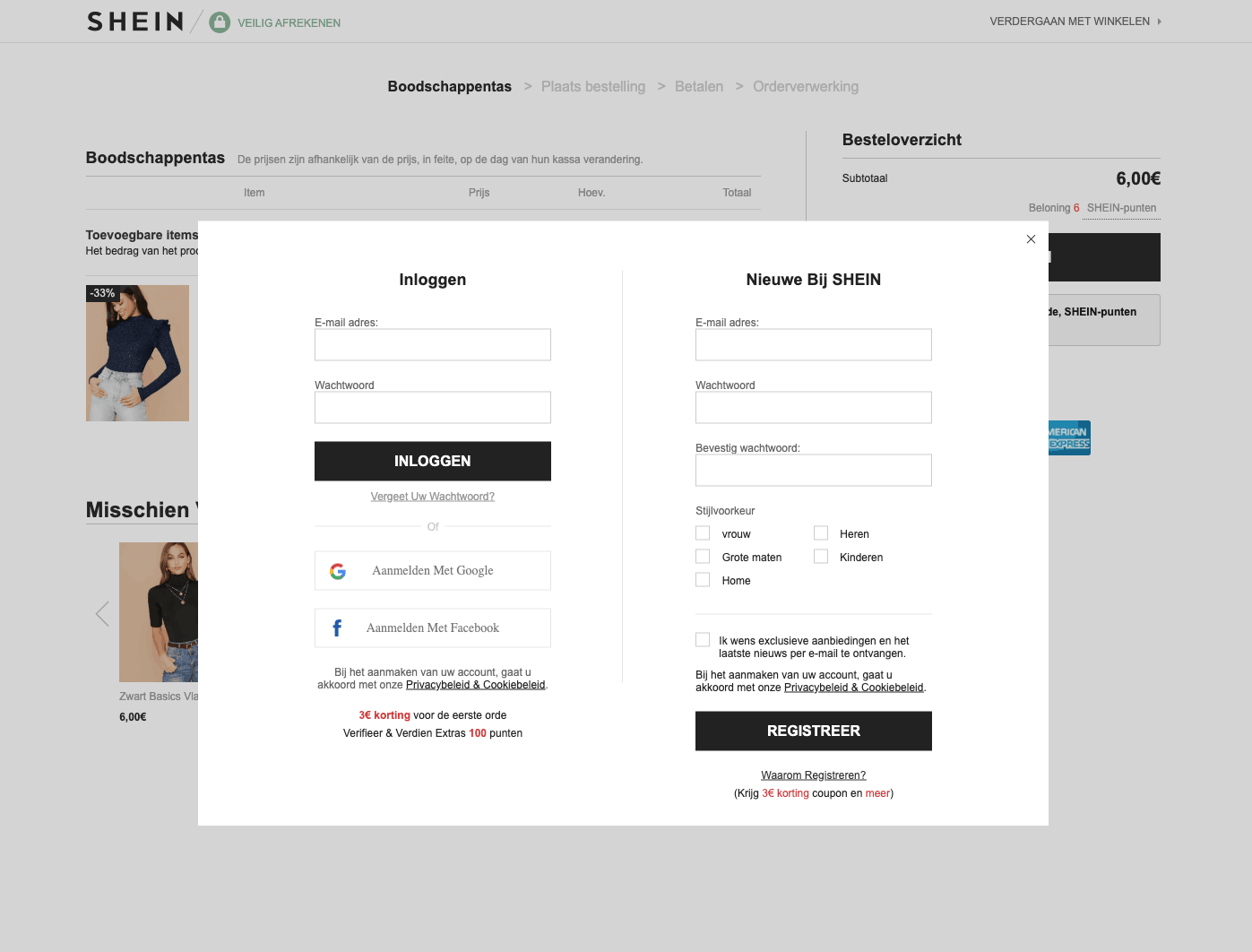 SHEIN kortingscode Pak nu 25 korting op de nieuwe collectie!